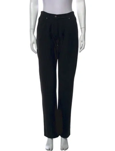 Pre-owned Weekend Max Mara Straight Leg Pants In Black