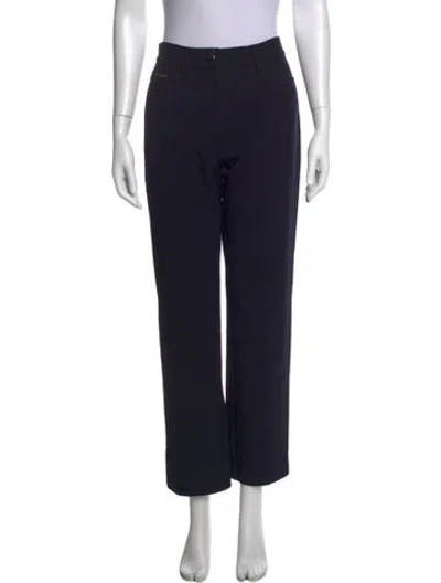 Pre-owned Weekend Max Mara Straight Leg Pants In Black