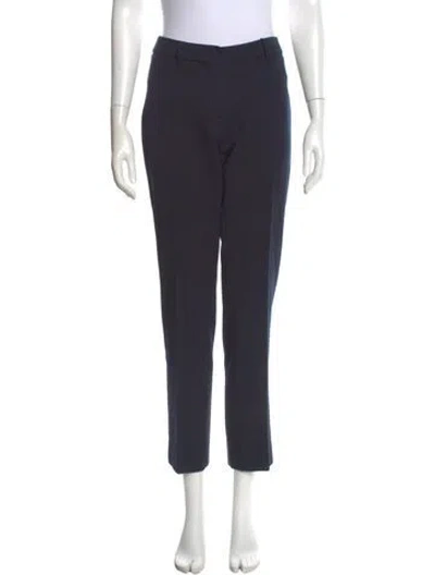 Pre-owned Weekend Max Mara Straight Leg Pants In Blue