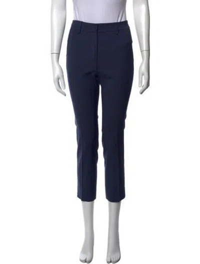 Pre-owned Weekend Max Mara Straight Leg Pants In Blue