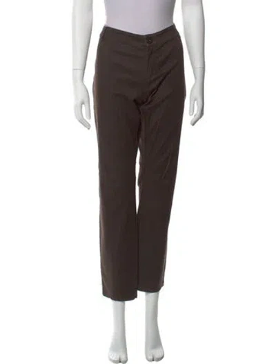 Pre-owned Weekend Max Mara Straight Leg Pants In Brown