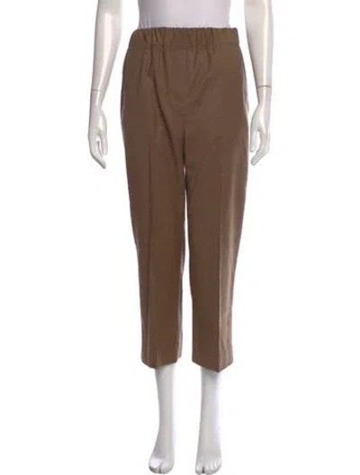 Pre-owned Weekend Max Mara Straight Leg Pants In Brown