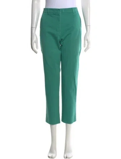 Pre-owned Weekend Max Mara Straight Leg Pants In Green