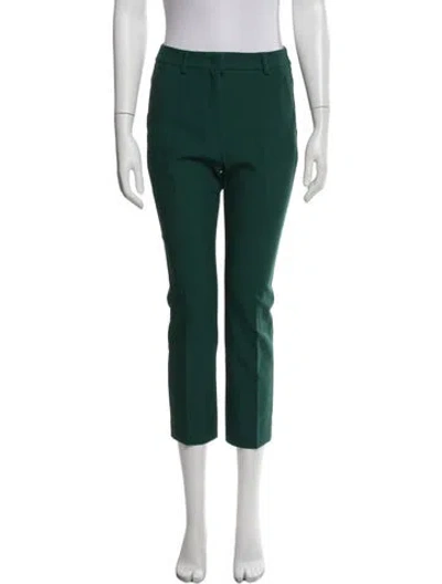 Pre-owned Weekend Max Mara Straight Leg Pants In Green