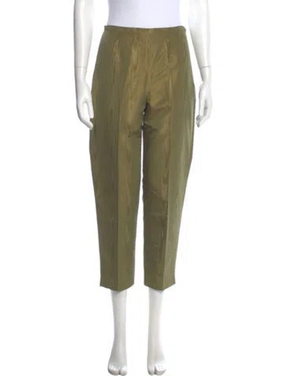 Pre-owned Weekend Max Mara Straight Leg Pants In Green