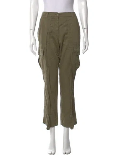 Pre-owned Weekend Max Mara Straight Leg Pants In Green