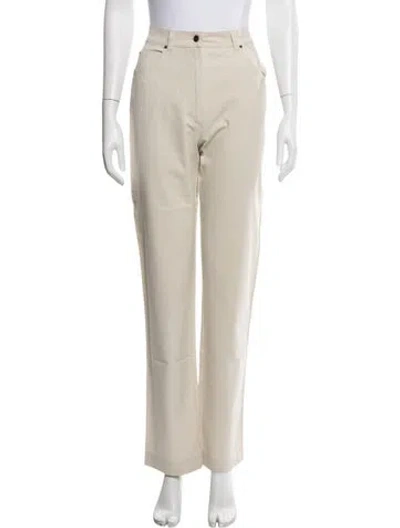 Pre-owned Weekend Max Mara Straight Leg Pants In Neutrals