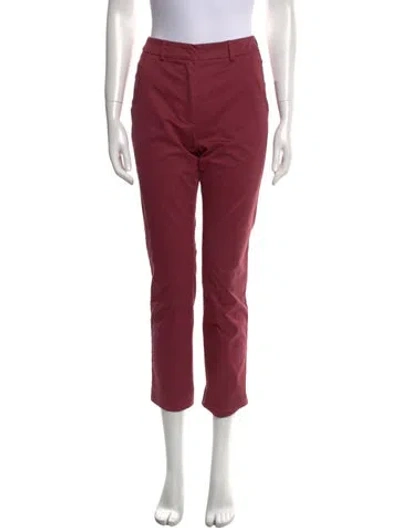Pre-owned Weekend Max Mara Straight Leg Pants In Red