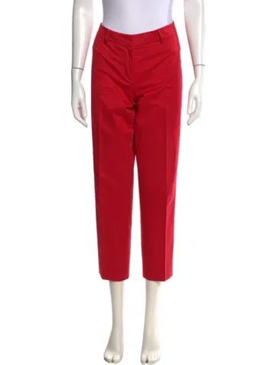 Pre-owned Weekend Max Mara Straight Leg Pants In Red