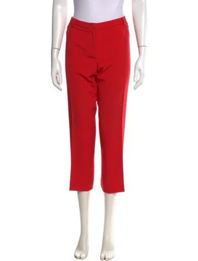 Pre-owned Weekend Max Mara Straight Leg Pants In Red