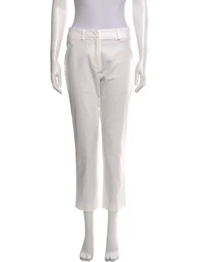 Pre-owned Weekend Max Mara Straight Leg Pants In White