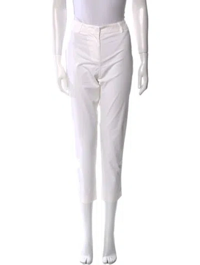 Pre-owned Weekend Max Mara Straight Leg Pants In White