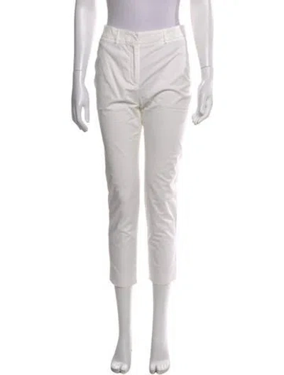 Pre-owned Weekend Max Mara Straight Leg Pants In White