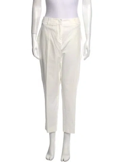 Pre-owned Weekend Max Mara Straight Leg Pants In White