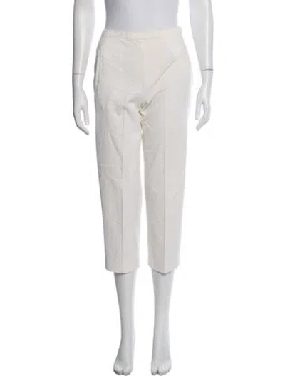Pre-owned Weekend Max Mara Straight Leg Pants In White