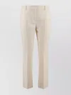 Weekend Max Mara Straight-leg Trousers With Pockets And Belt Loops In White