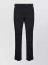 Weekend Max Mara Straight-leg Trousers With Ruffled Accents And Pockets In Black