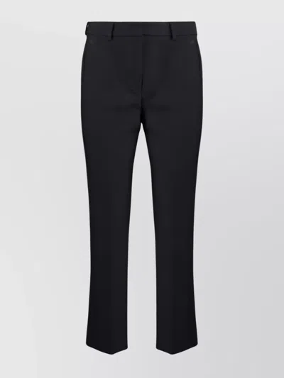 WEEKEND MAX MARA STRAIGHT-LEG TROUSERS WITH RUFFLED ACCENTS AND POCKETS