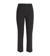 Weekend Max Mara Straight Tailored Trousers In Black