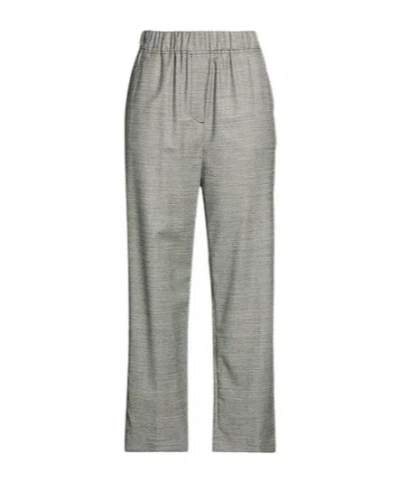 Weekend Max Mara Straight-leg Checkered Pants In Gray