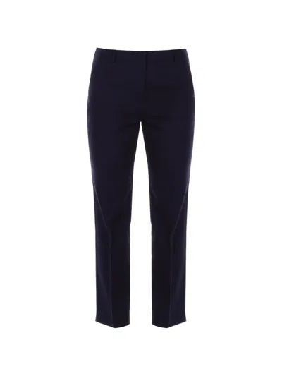 Weekend Max Mara Straight-leg Chino Trousers In Blue