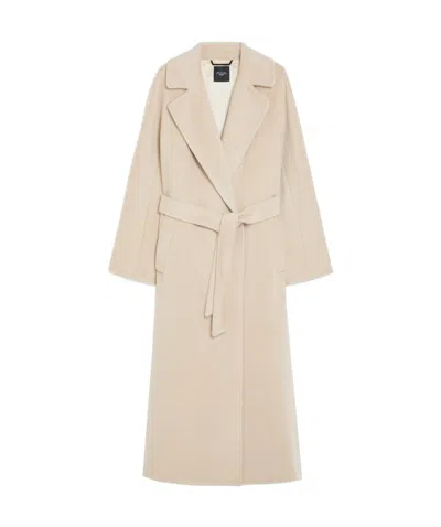 Weekend Max Mara Strap-up Coat In Nude
