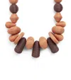 Weekend Max Mara Straw Necklace In Brown