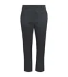 Weekend Max Mara Stretch-cotton Cigarette Trousers In Black