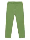 Weekend Max Mara Stretch-cotton Pants In Green