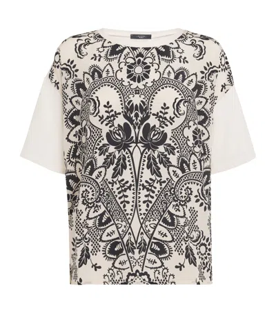 Weekend Max Mara Stretch-cotton Printed T-shirt In Multi