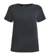 Weekend Max Mara White Cotton T-shirts And Polos In Black