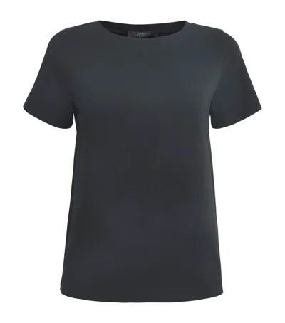 Weekend Max Mara White Cotton T-shirts And Polos In Black