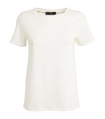 Weekend Max Mara Stretch-cotton T-shirt In White