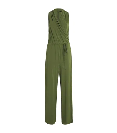 Weekend Max Mara Stretch Jersey Jumpsuit In Green