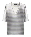 Weekend Max Mara Stretch Linen Jersey T-shirt In Navy Blue