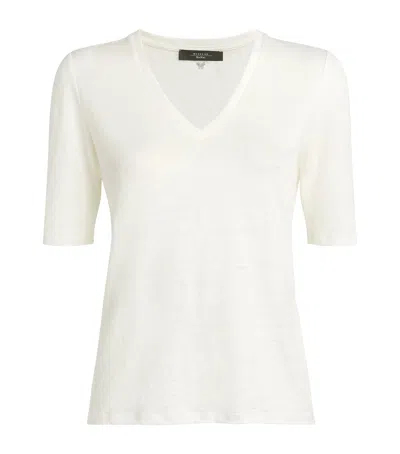 WEEKEND MAX MARA STRETCH-LINEN V-NECK T-SHIRT