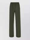 Weekend Max Mara Stretch Polyester Blend Pants With Military Inspiration In Green