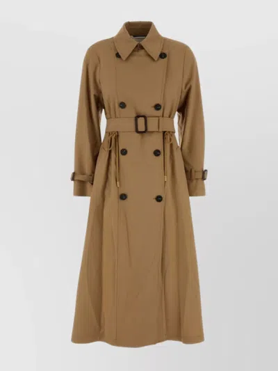 Weekend Max Mara Stretch Polyester Blend Trench Coat With Belt