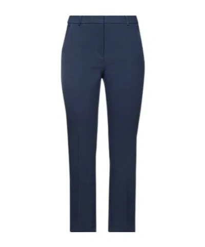 Weekend Max Mara Stretch Straight-leg Pants In Blue
