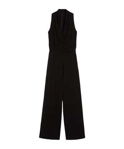 Weekend Max Mara Stretch Viscose Jersey Jumpsuit In Black