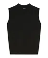 Weekend Max Mara Omens Black Belgio Sleeveless High-neck Knitted Jumper In Black