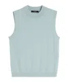 Weekend Max Mara Stretch Viscose Yarn Top In Blue