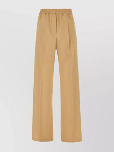 WEEKEND MAX MARA STRETCH WIDE-LEG PANTS WITH ELASTIC WAIST