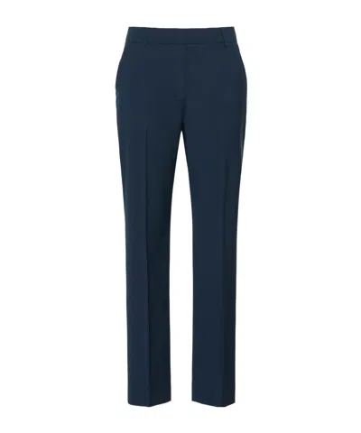 Weekend Max Mara Stretch Wool Cigarette Trousers - Navy In Blue