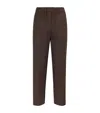 Weekend Max Mara Stretch-wool Houndstooth Trousers In Brown