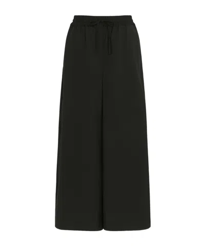 Weekend Max Mara Stretch Wool Joggers In Black