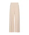 Weekend Max Mara Wool Palazzo Trousers In Nude