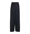 Weekend Max Mara Stretch Wool Trousers In Blue