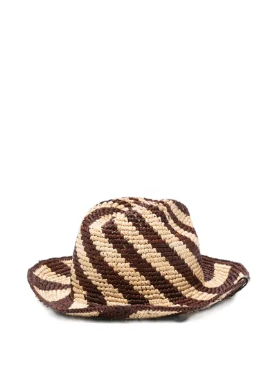 WEEKEND MAX MARA STRIPE-PATTERN HAT