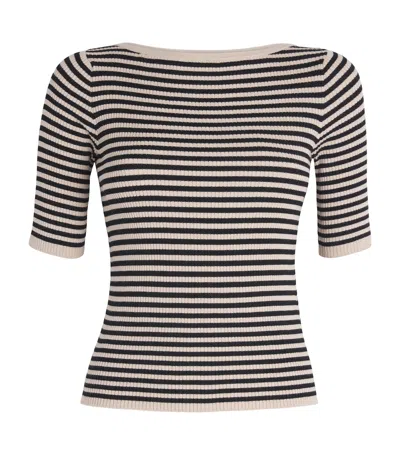 Weekend Max Mara Stripe Short-sleeve Sweater